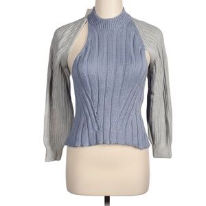 Asymmetrical Backless Knit Sweater Top